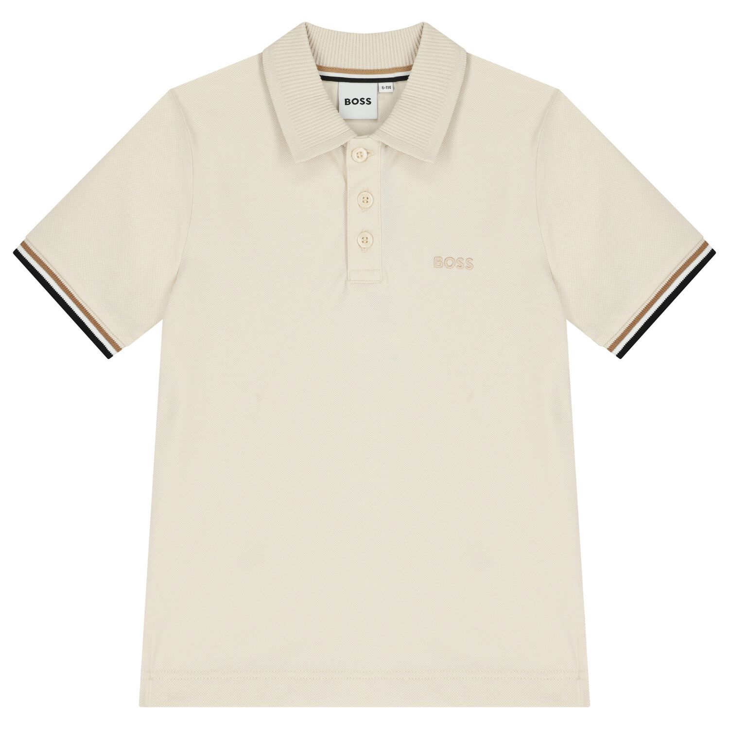 Boys Mini-Me Ivory Logo Polo Shirt, 1, hi-res