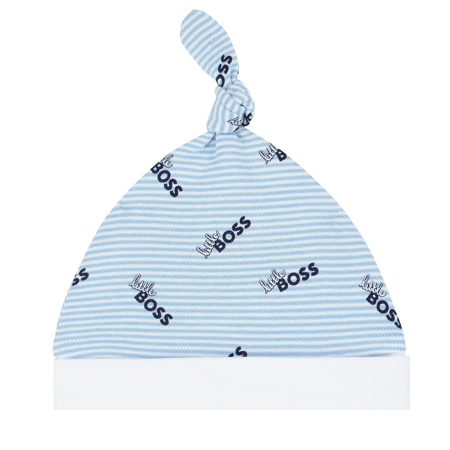 Baby Boys Blue & White Logo Babygrow & Hat Gift Set, 1, hi-res image number null