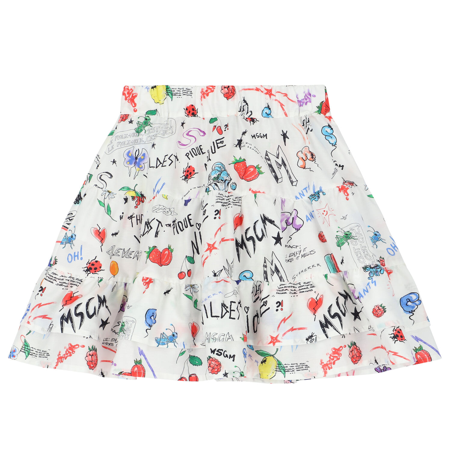 Girls White Logo Skirt, 1, hi-res image number null