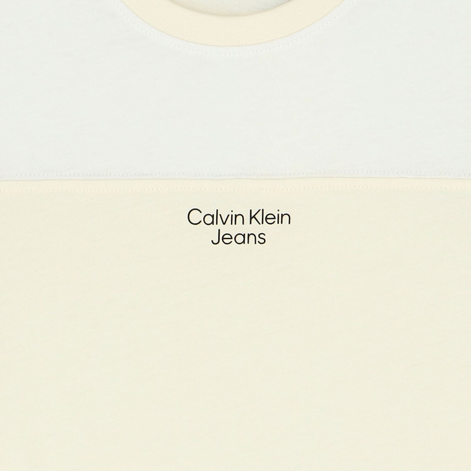 تيشيرت أولاد بالشعار باللون الأبيض والبيج, 2, hi-res