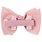 Younger Girls Pink Flower Headband & Bow Hair Clip Set, 2, hi-res