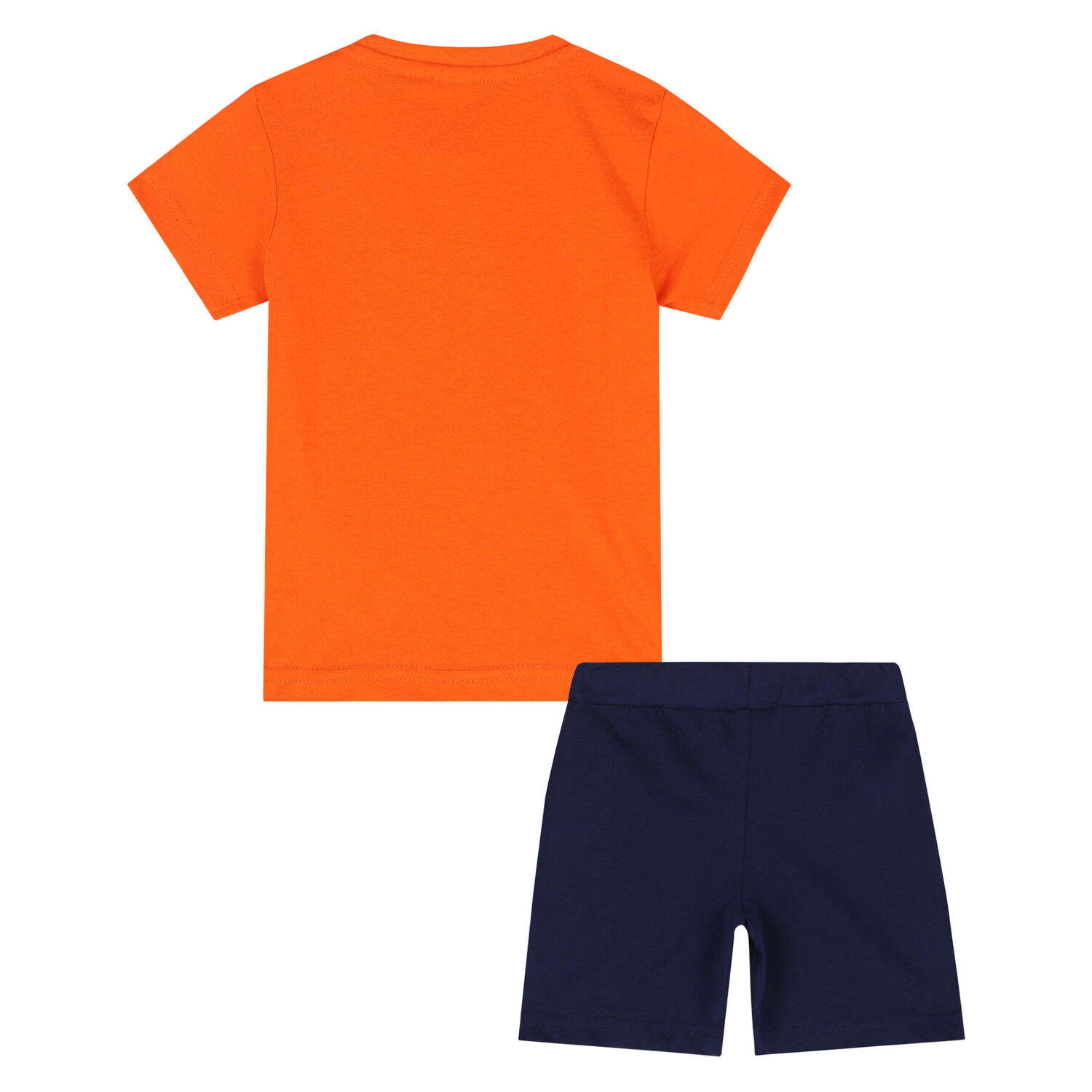 Boys Orange & Navy Tiger Shorts Set, 2, hi-res