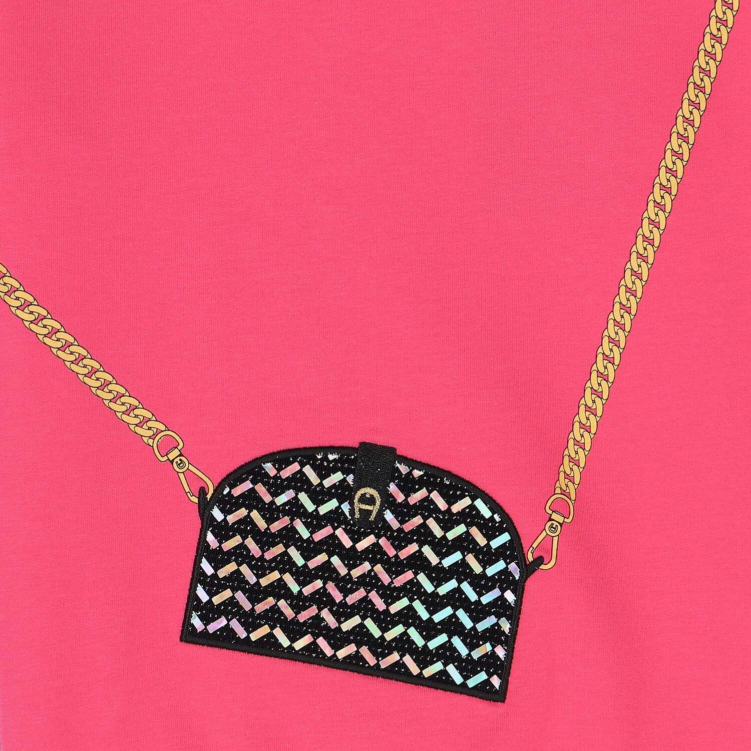 Girls Pink Handbag Sweatshirt, 1, hi-res