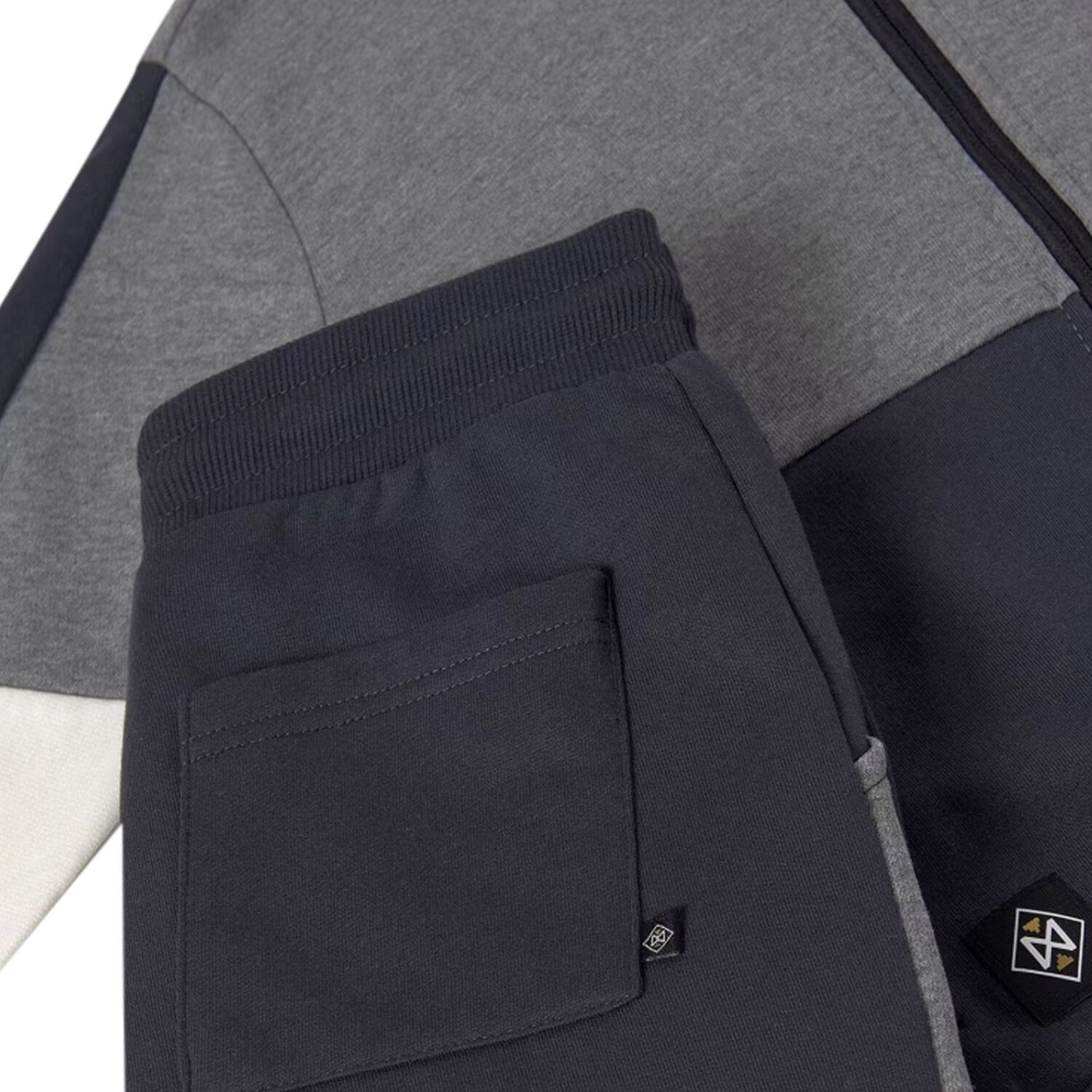 Boys Grey & Navy Blue Tracksuit, 1, hi-res image number null