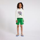 شورت سباحو أولاد بالشعار باللون الأخضر, 1, hi-res