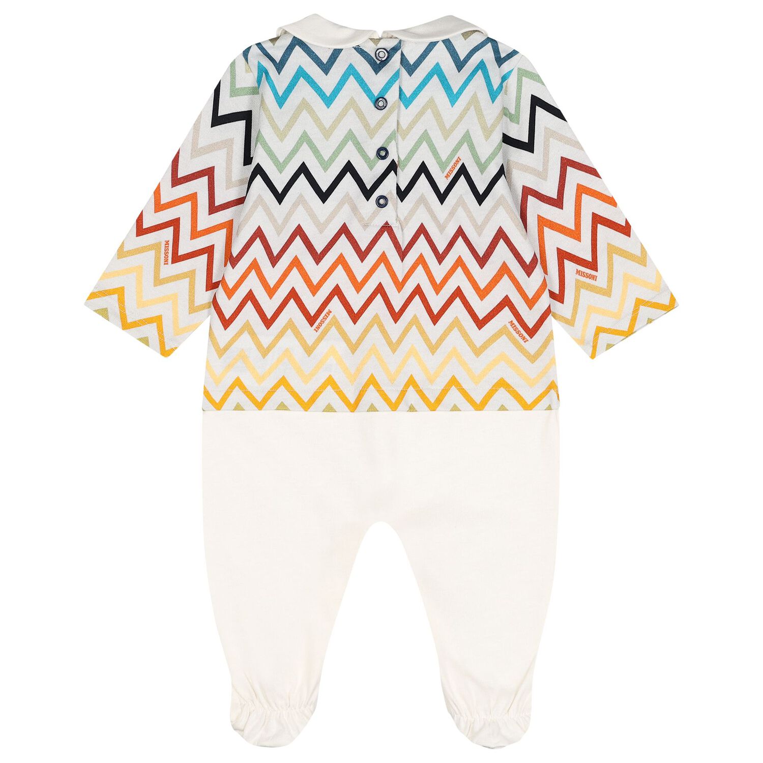 Ivory & Blue Logo Zig Zag Babygrow Gift Set, 1, hi-res