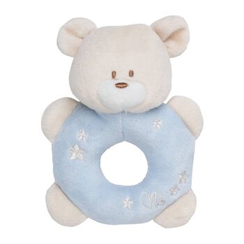 Baby Boys Blue Bear Rattle Toy