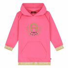 Girls Pink Sweatshirt Dress, 1, hi-res