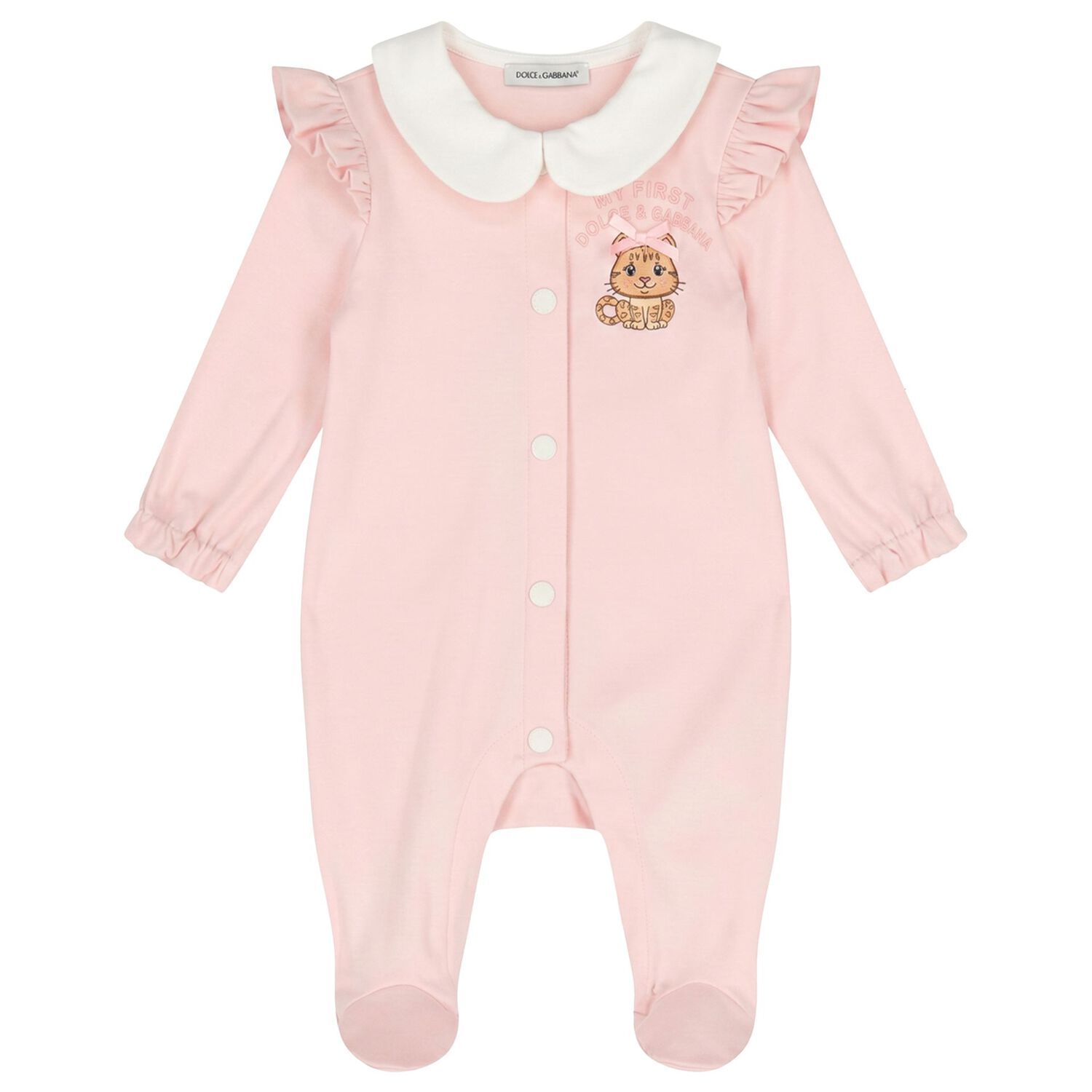 Baby Girls Pink & White Logo Babygrow Gift Set , 1, hi-res