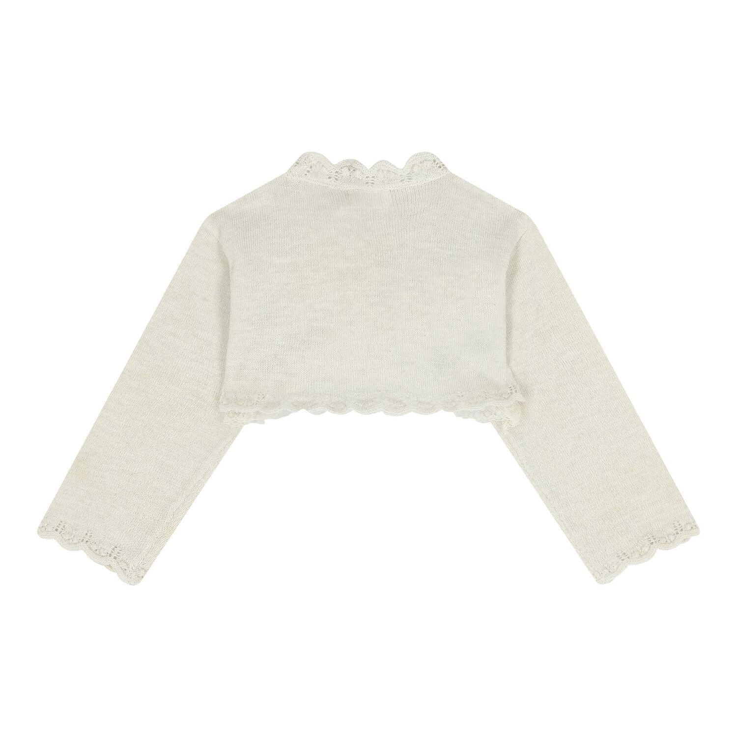 Baby Girls Ivory Knitted Cardigan, 3, hi-res