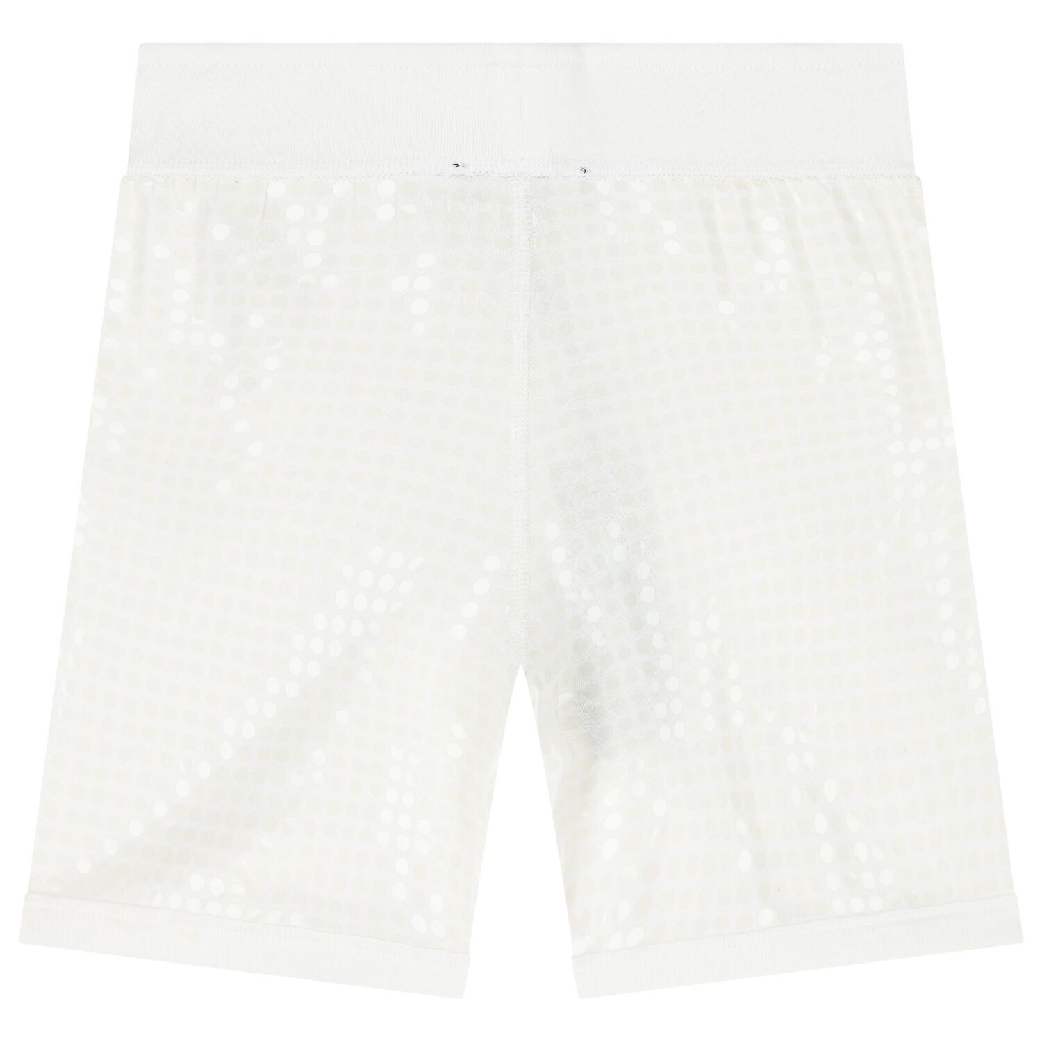 Girls White Logo Sequin Shorts, 1, hi-res image number null