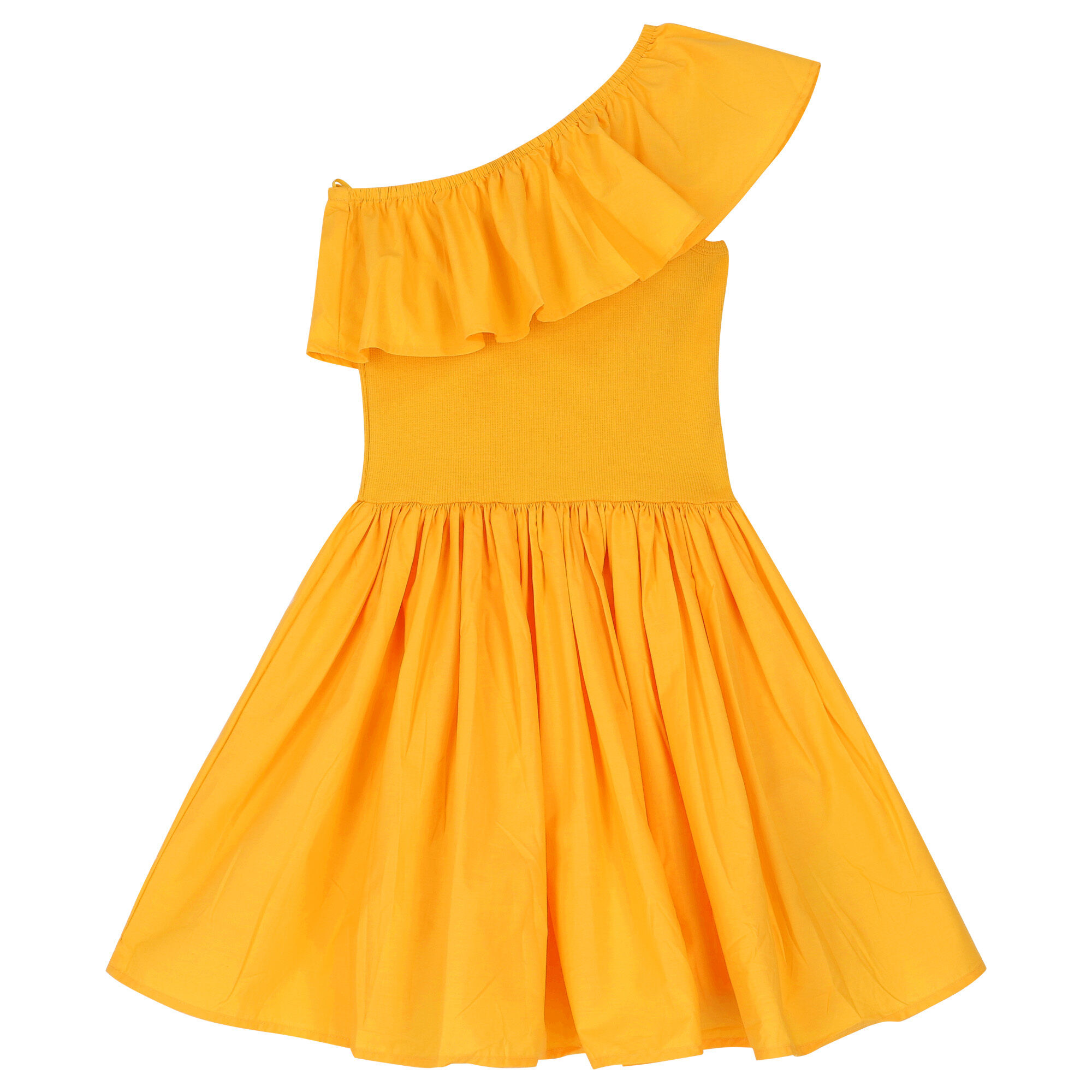 MOLO Girls Yellow Ruffled Dress Junior Couture UAE