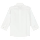 Younger Boys White Logo Shirt, 1, hi-res