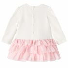 Younger Girls Pink & Ivory Tulle Dress, 1, hi-res