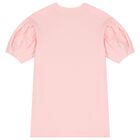 Girls Pink Logo Flower Dress, 1, hi-res