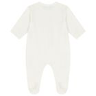 Baby Girls Ivory & Gold Medusa Babygrow, 1, hi-res