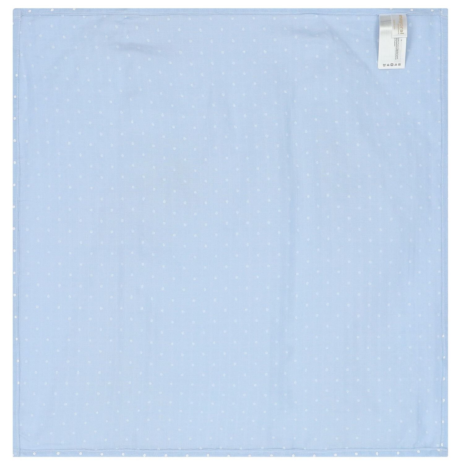 Baby Boys White & Blue Muslins (3-Pack), 3, hi-res