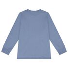 Boys Blue Logo Long Sleeve Top, 2, hi-res
