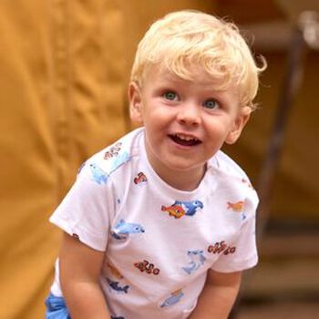 Younger Boys Blue & White T-Shirts ( 2-Pack )