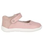 Younger Girls Pink Faux Leather Shoes, 2, hi-res