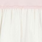 فستان بنات بالشعار باللون الوردى والابيض , 1, hi-res