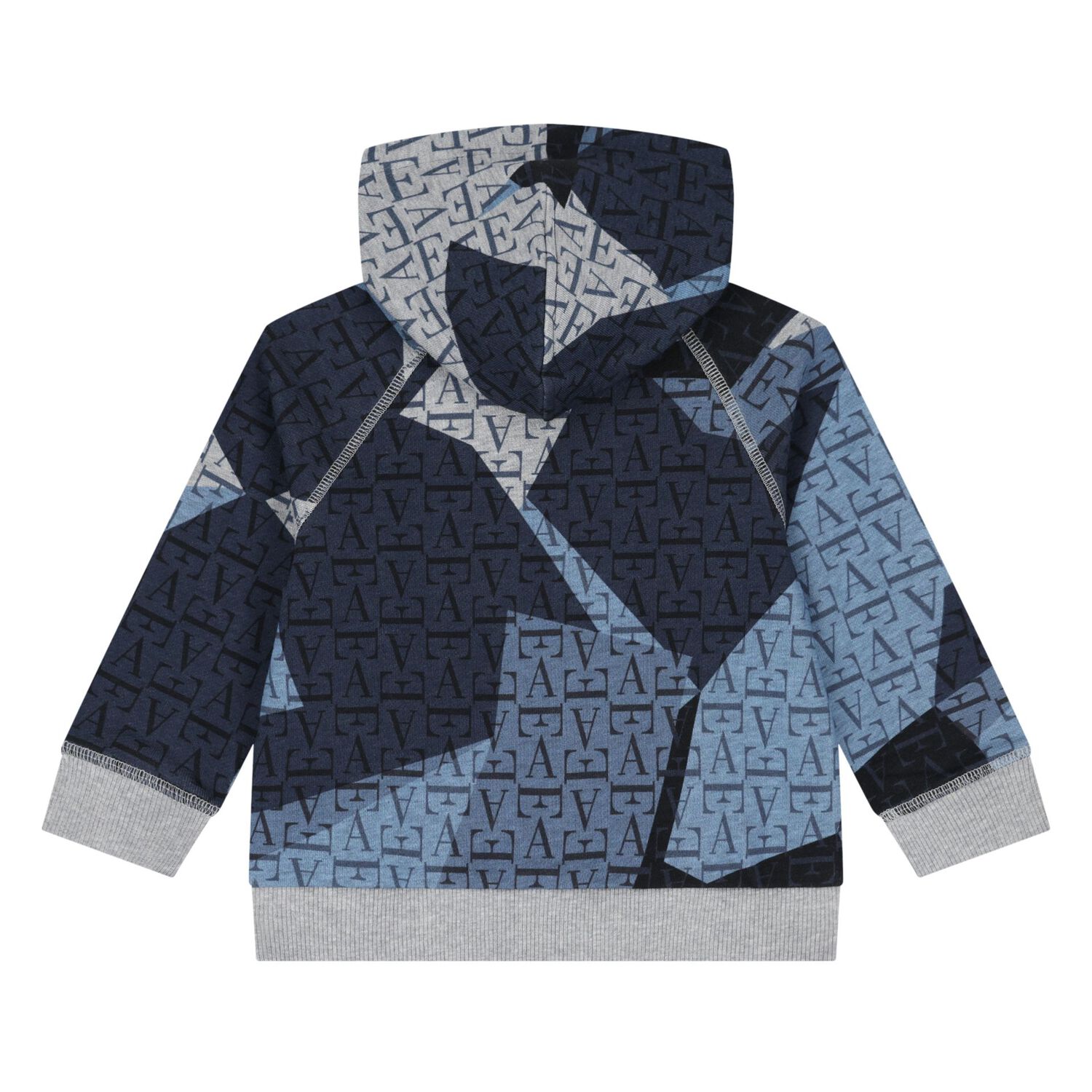 Younger Boys Grey & Blue Logo Tracksuit, 1, hi-res