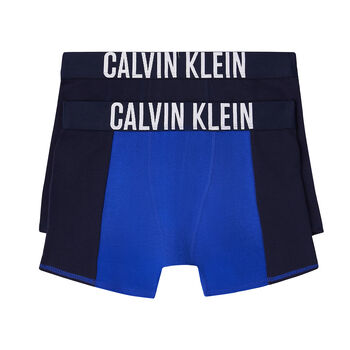 Boys Navy & Blue Boxer Shorts ( 2-Pack )