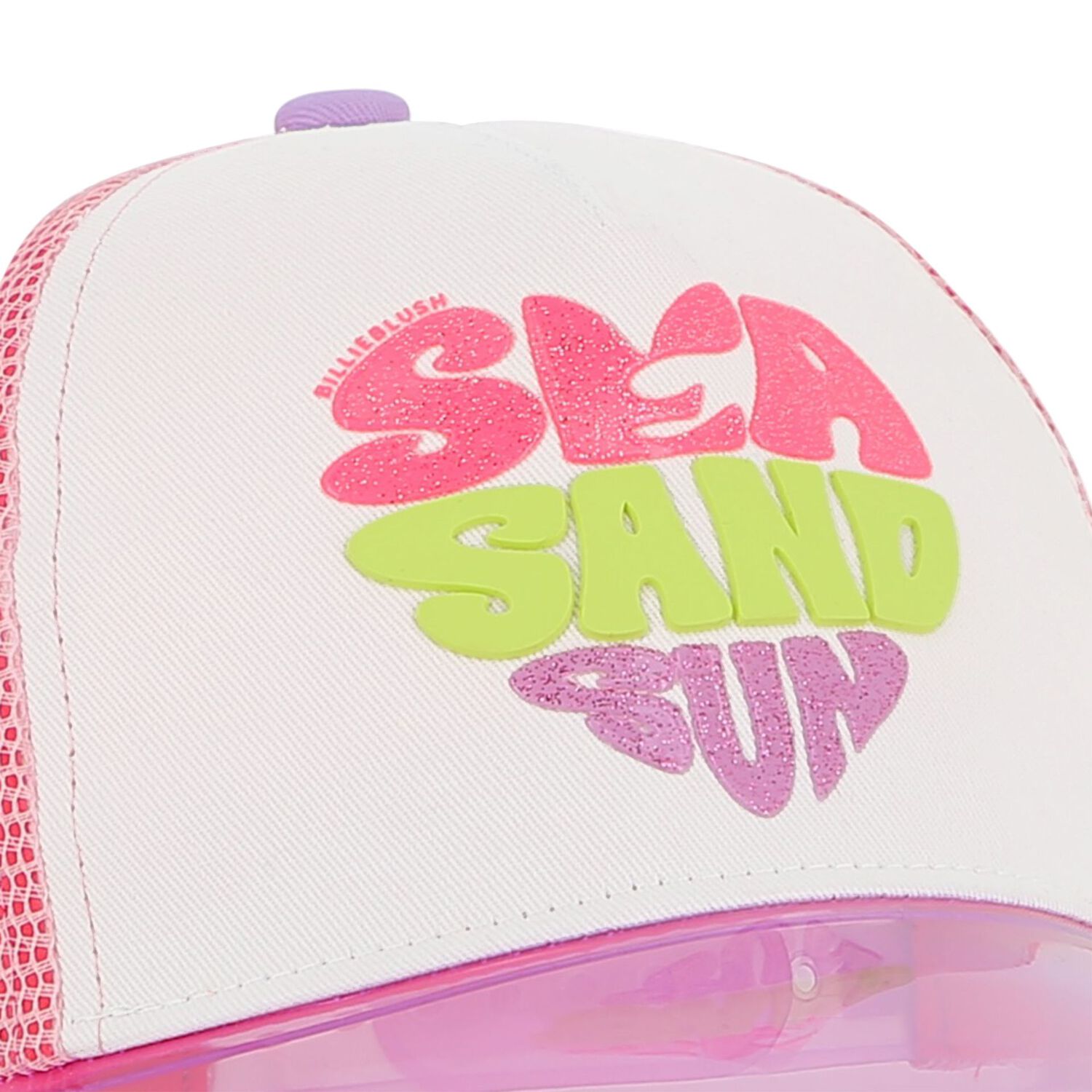 Girls White & Pink Logo Cap, 1, hi-res