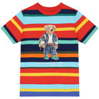 Boys Multi-Colored Striped Polo Bear T-Shirt, 1, hi-res