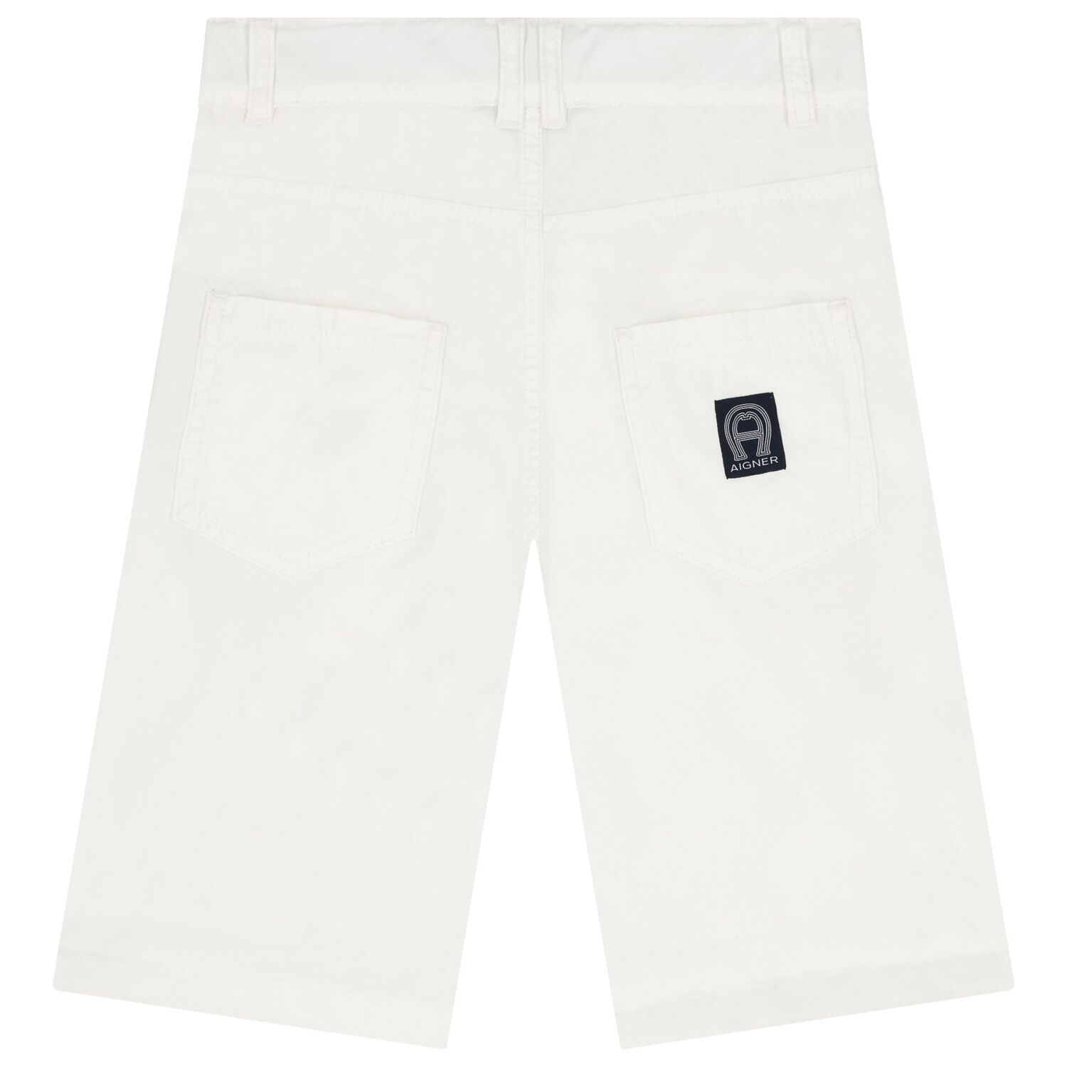 Boys White Logo Shorts, 1, hi-res