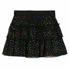 Girls Black Printed Skirt, 1, hi-res