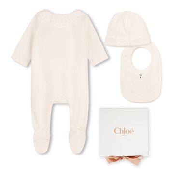 Baby Girls Ivory Babygrow Gift Set