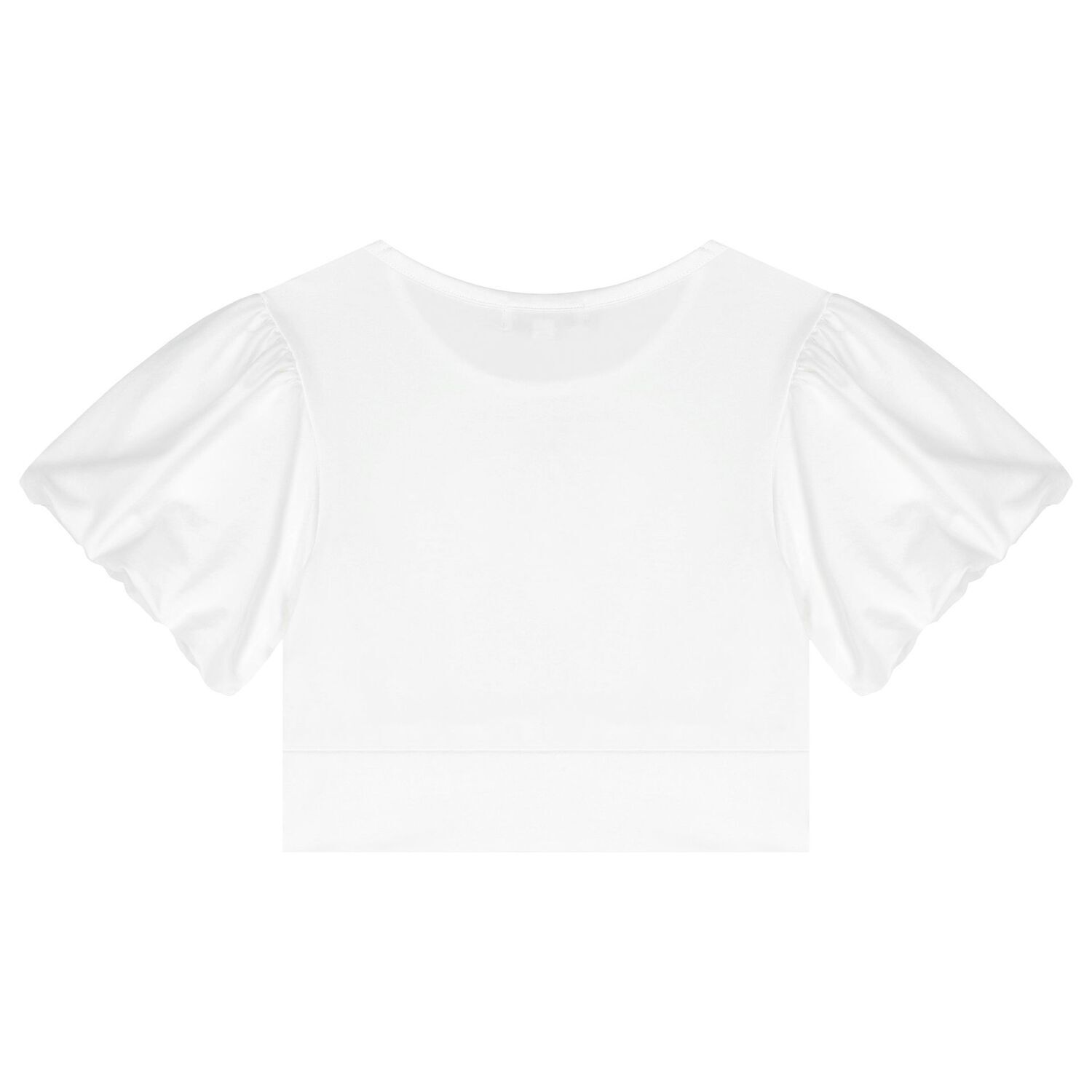 Girls White Embellished T-Shirt, 2, hi-res