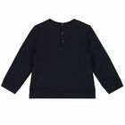 Younger Boys Navy Logo Sweatshirt, 1, hi-res