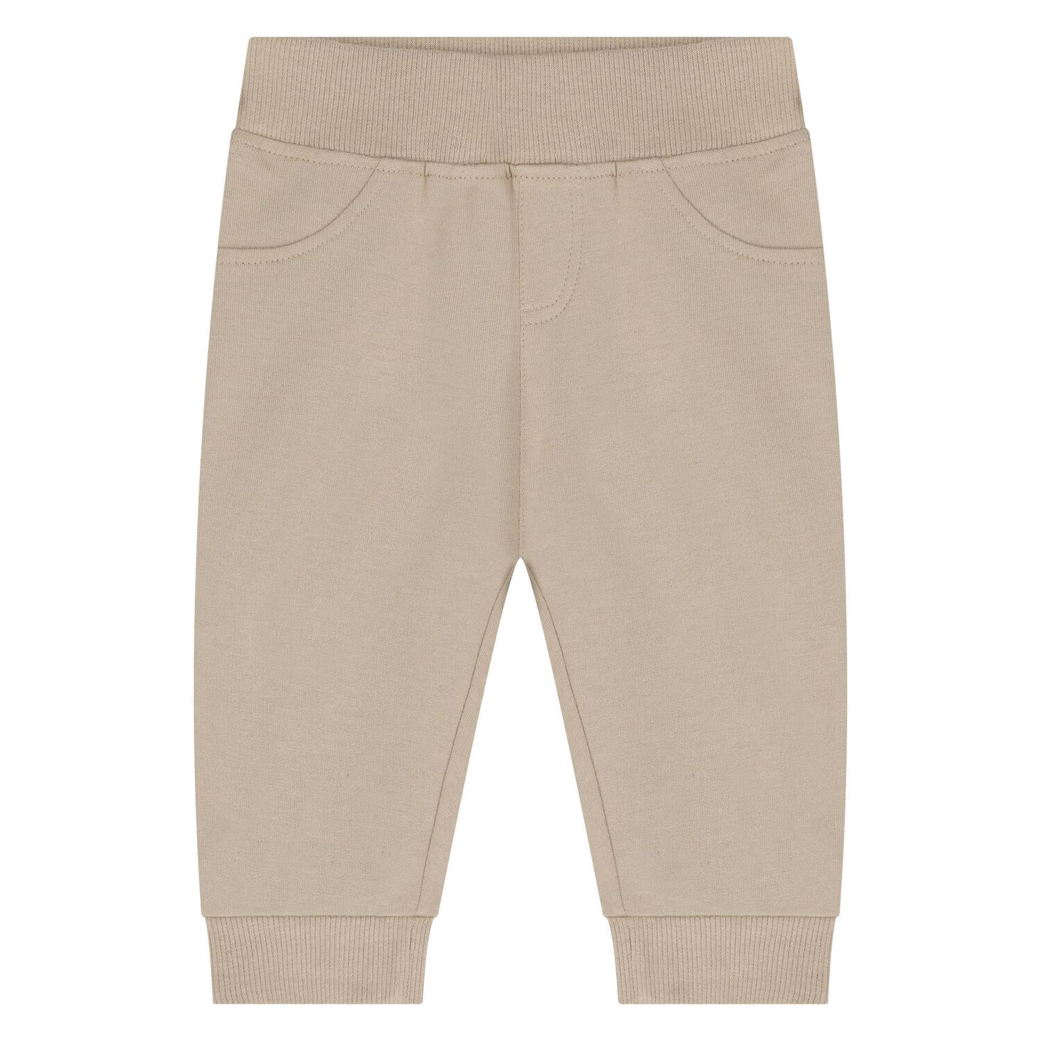 بدلة رياضية من القطن باللون البيج للأولاد الصغار, 1, hi-res