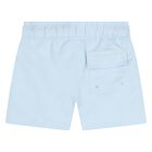 Younger Boys Blue Logo Swim Shorts, 1, hi-res