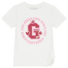 Girls White Logo T-Shirt, 1, hi-res