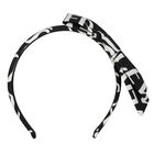 Girls Black Logo Headband, 1, hi-res