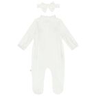 Baby Girls Ivory Roses Babygrow Set, 2, hi-res