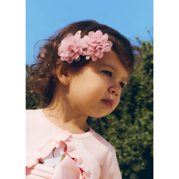 مشبك شعر على شكل زهرة وردية للبنات ( قطعتين)