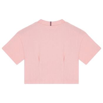 تيشيرت بنات بالشعار باللون الزهري