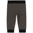 بدلة رياضية أولاد بالشعار باللون البيج والاسود, 1, hi-res