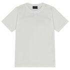 Boys White Logo T-Shirt, 1, hi-res
