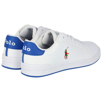 Boys White Logo Trainers