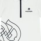 Younger Boys White Logo Polo Shirt, 1, hi-res