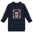 فستان بالشعار باللون الكحلى, 1, hi-res