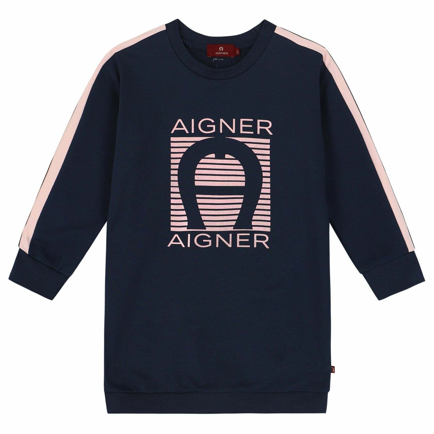 فستان بالشعار باللون الكحلى, 1, hi-res