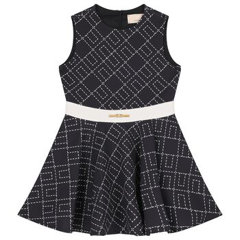 Girls Black Logo Dress