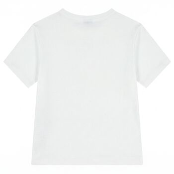 تيشيرت باللون الابيض مخطط للبنات