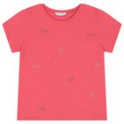 Girls Red Bow T-Shirt, 1, hi-res